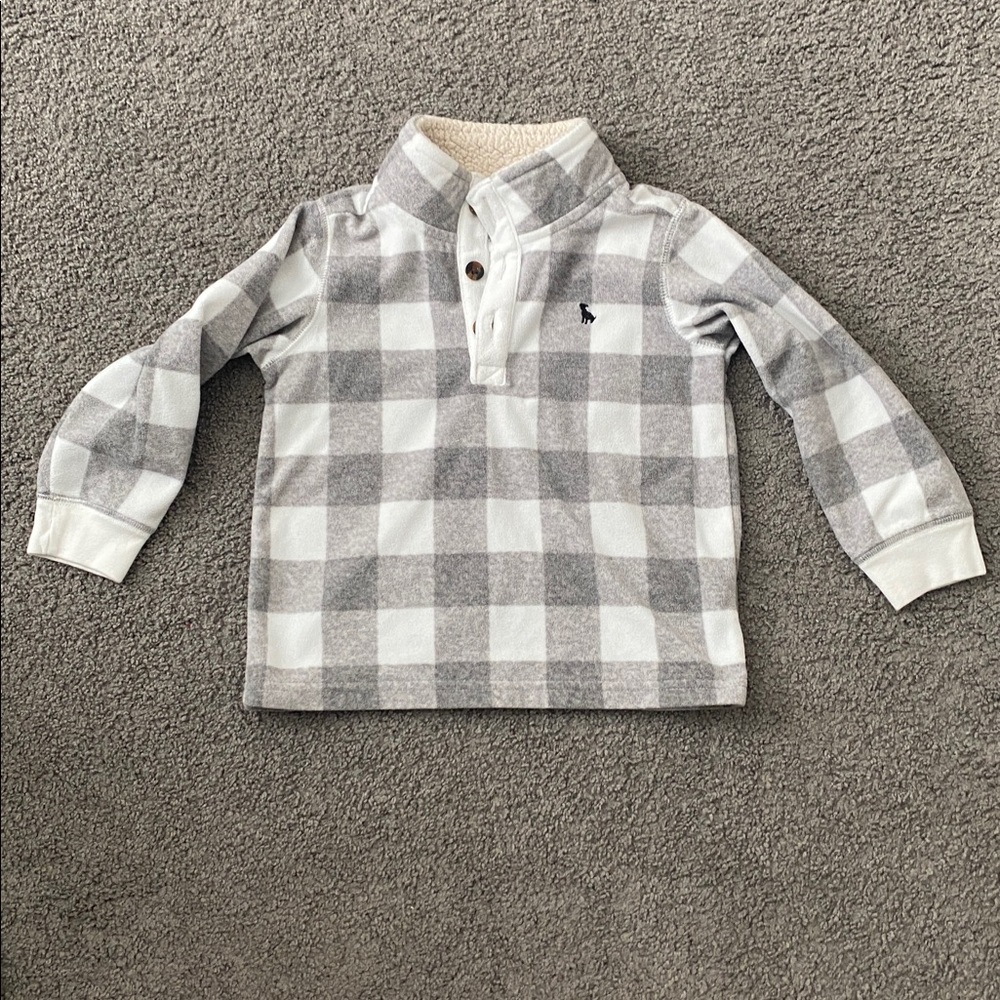 Toddler boys long sleeve winter bundle - Gray, Burgundy, and White - Picture 2 of 6